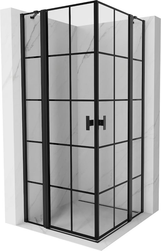 Kabina prysznicowa Mexen Mist czarny 115x115 cm 1 szt