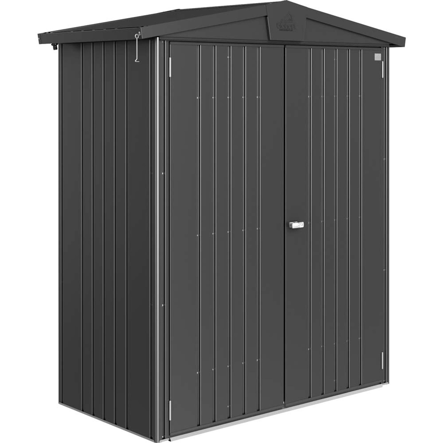Biohort Domek ogrodowy ciemnoszary drzwi podwójne - 172 x 84 cm
