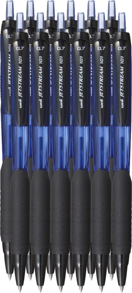12x długopis automatyczny Uni SXN-101 Jetstream, 0.7mm, niebieski