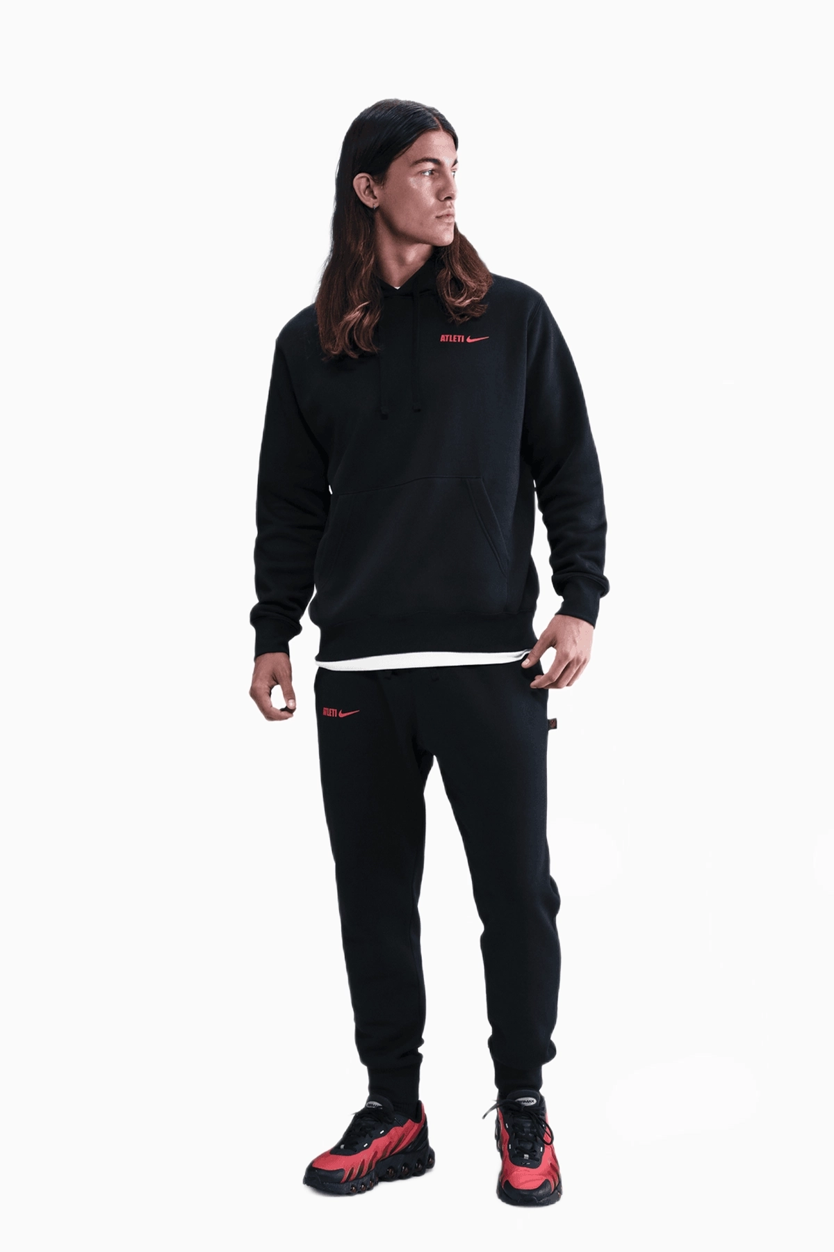 Bluza z kapturem Nike Atletico Madryt 25/26 Club - Czarny