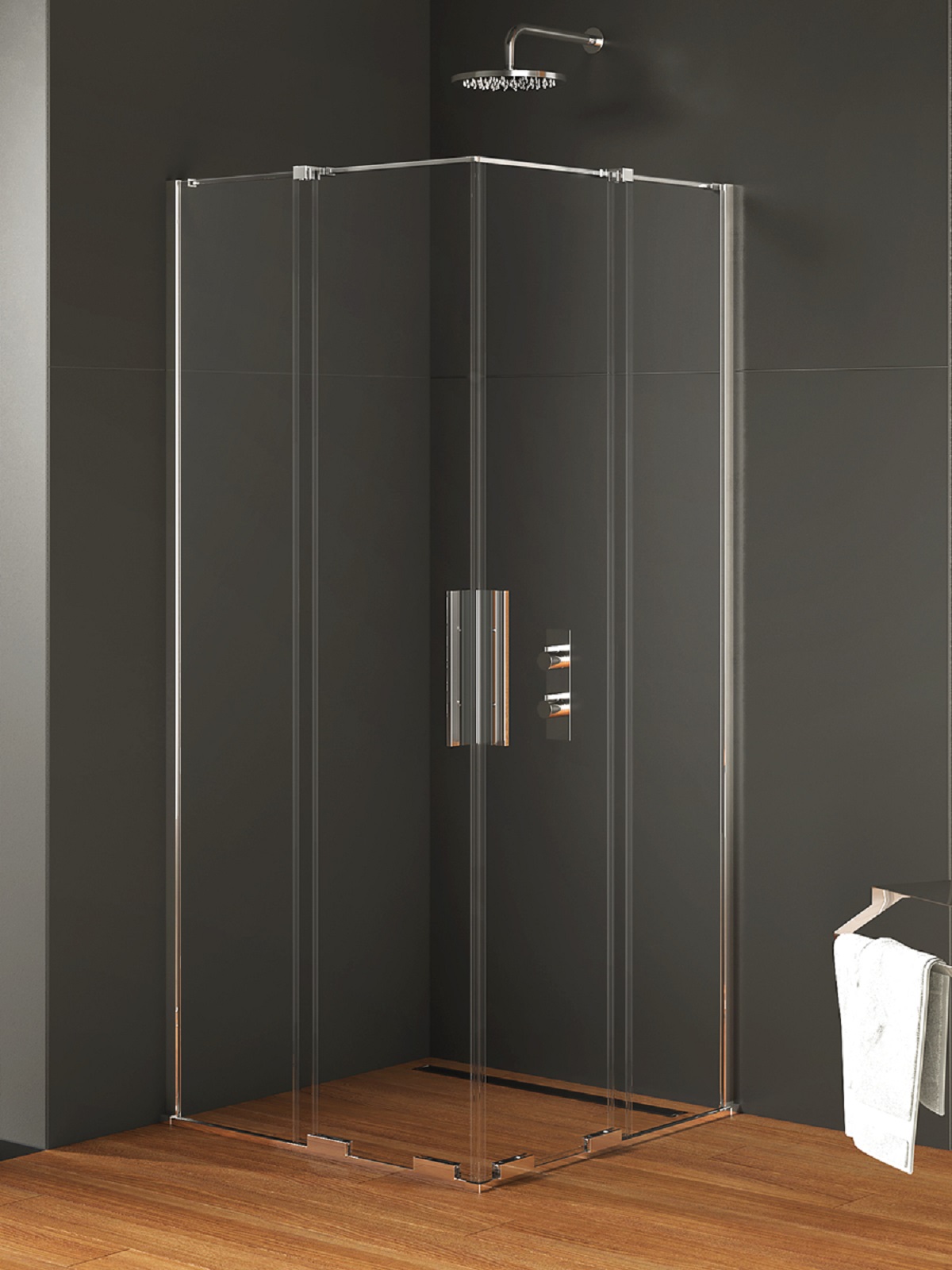 New Trendy Smart kabina prysznicowa 110x80 cm prostokątna chrom połysk/szkło przezroczyste EXK-4058
