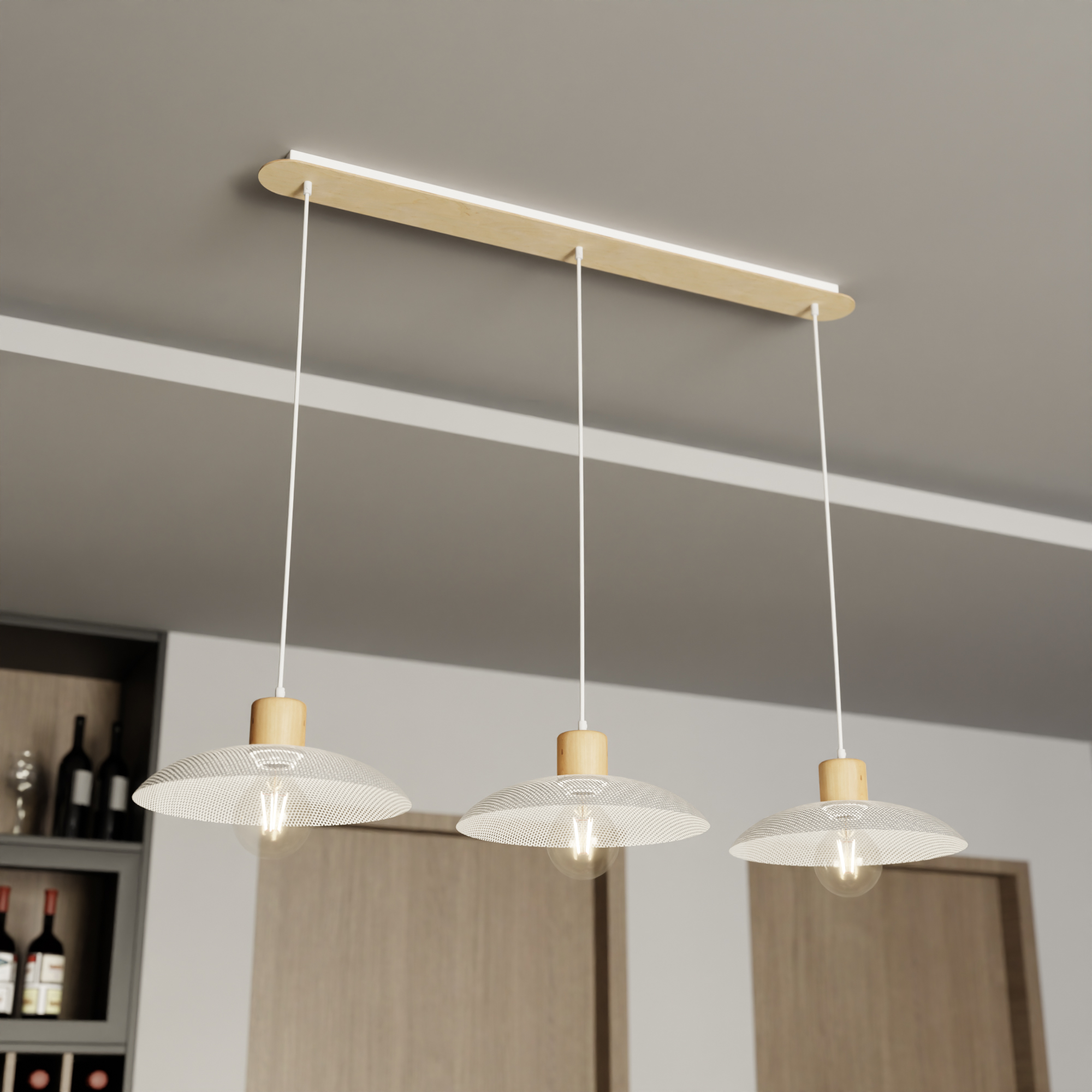 Emibig Kobe lampa wisząca 3x15W biały 1319/3 - Wysyłka w 24h