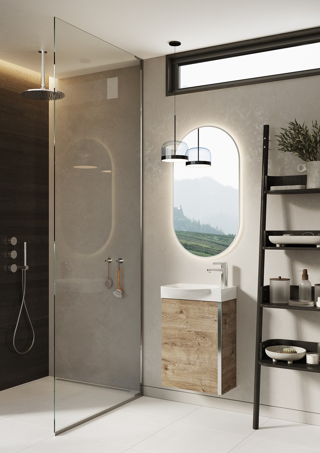 Elita Summer umywalka z szafką 45,2 cm dąb canela RE020450147050 - Wysyłka w 24h