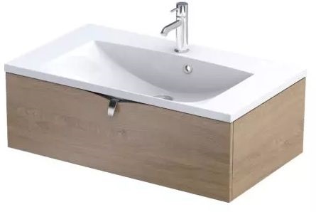 Oristo Siena szafka 79,6x45,5x25 cm podumywalkowa wisząca dąb kamienny OR45-SD1S-80-78