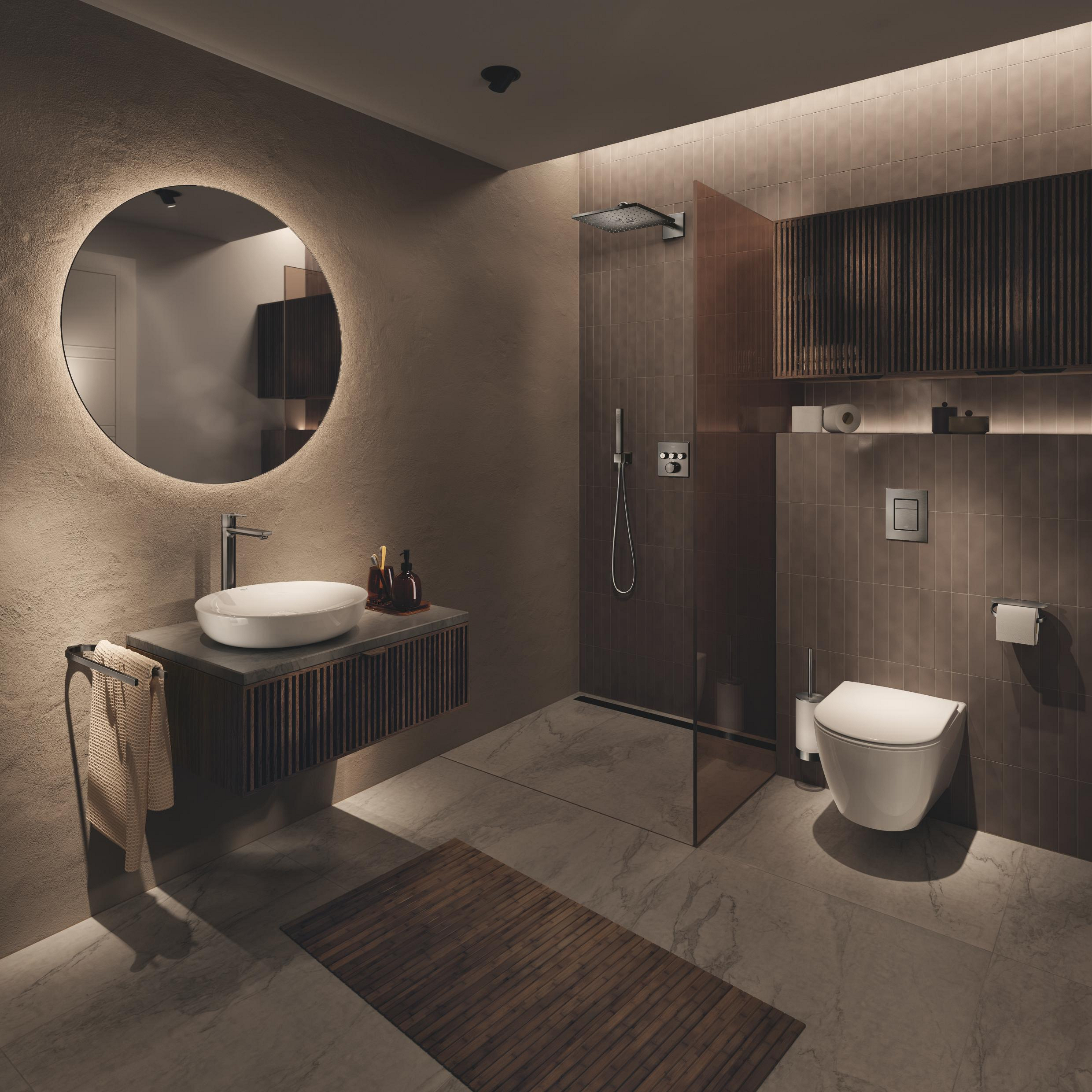 Grohe Grohtherm SmartControl bateria wannowo-prysznicowa podtynkowa termostatyczna brushed hard graphite 29126AL0