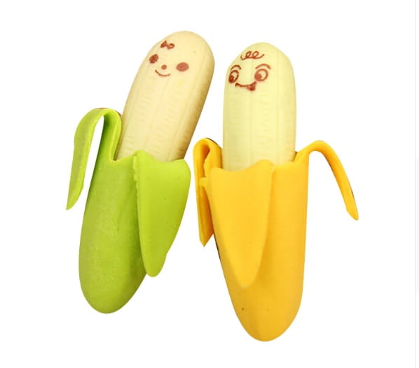Gumka do mazania w kształcie banana (2 sztuki)