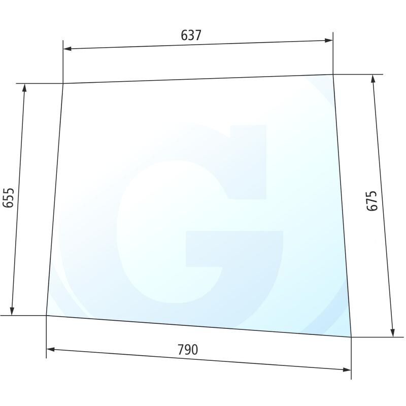 Szyba drzwi górna, prawa i lewa Deutz 07C 4339848