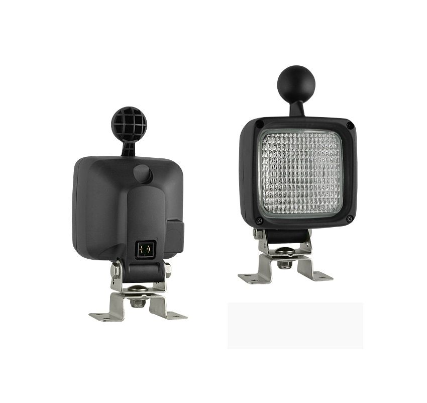 Halogenowa lampa robocza z uchwytem omega i złączem AMP Faston LKR5.24768 Wesem