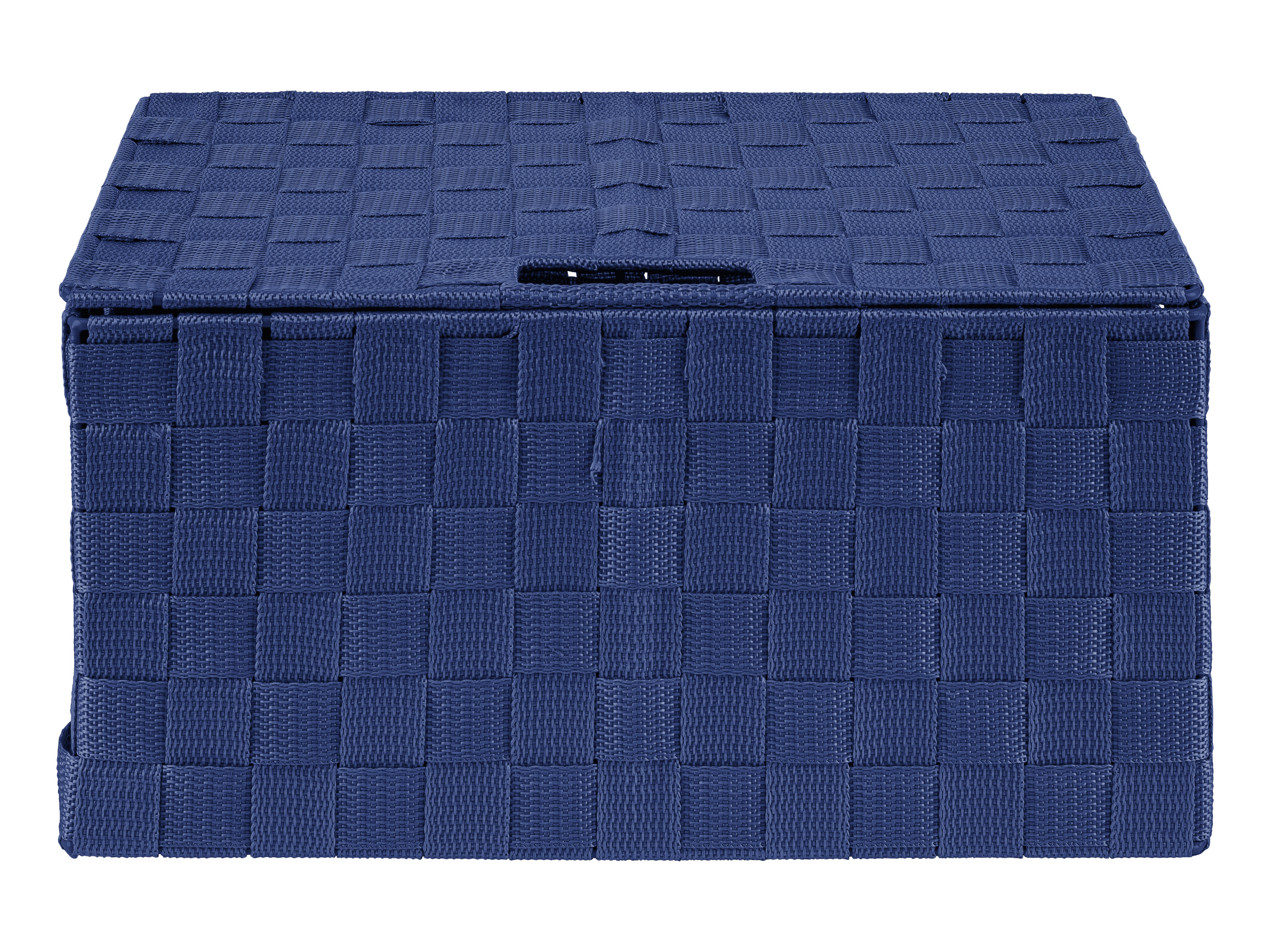 Livarno home Regał wiszący do przechowywania, 4 sztuki Kosz z pokrywą, Ciemnoniebieski