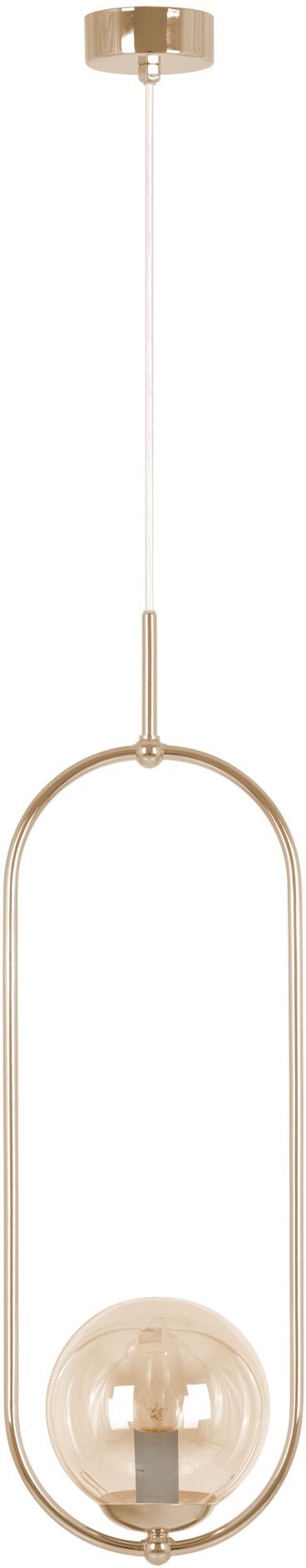 Darmowa Dostawa - Lampa wisząca 1x10 W złota-bursztynowa Kaja Sven K5396