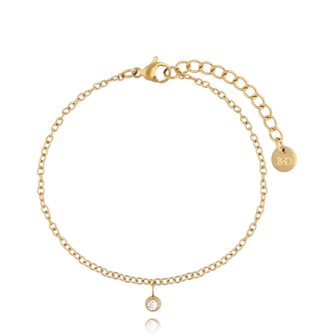 Bransoletka złota z cyrkonią Deville - By Dziubeka