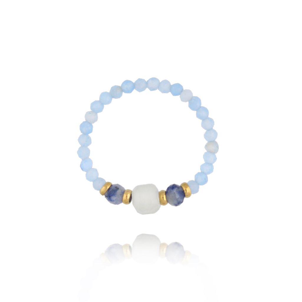 Pierścionek w odcieniach błękitu - By Dziubeka