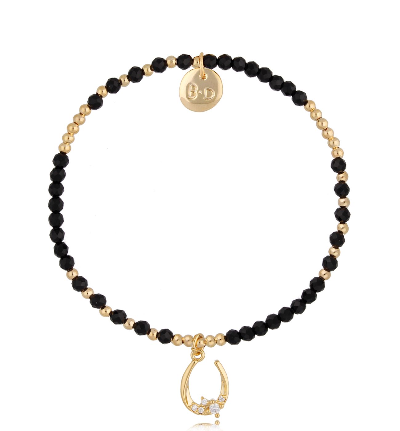 Bransoletka czarna z podkową Herradura BTW1356