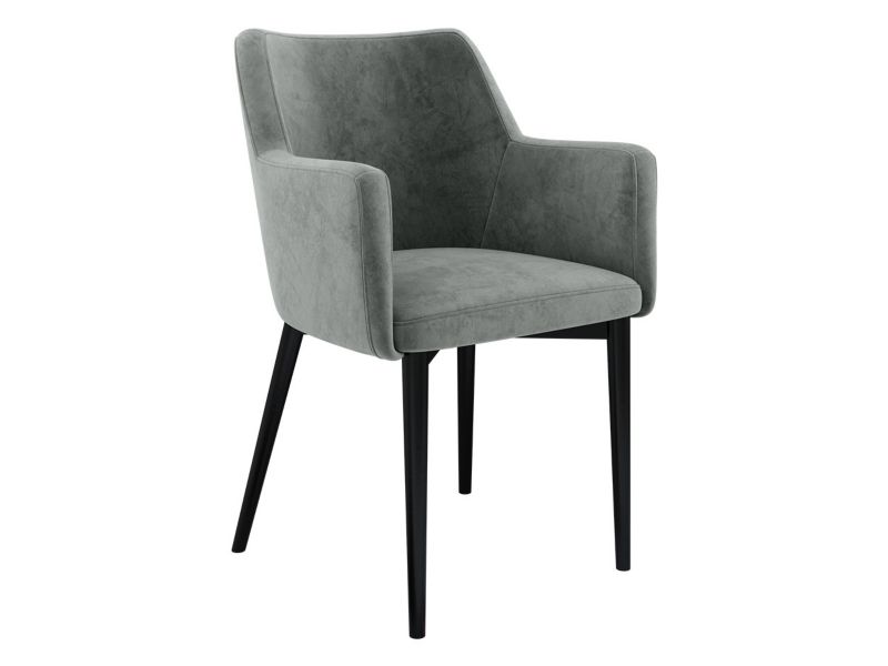 Krzesło MIRJAN 24 tapicerowane Rene platynowy czarny/szary 1 szt.