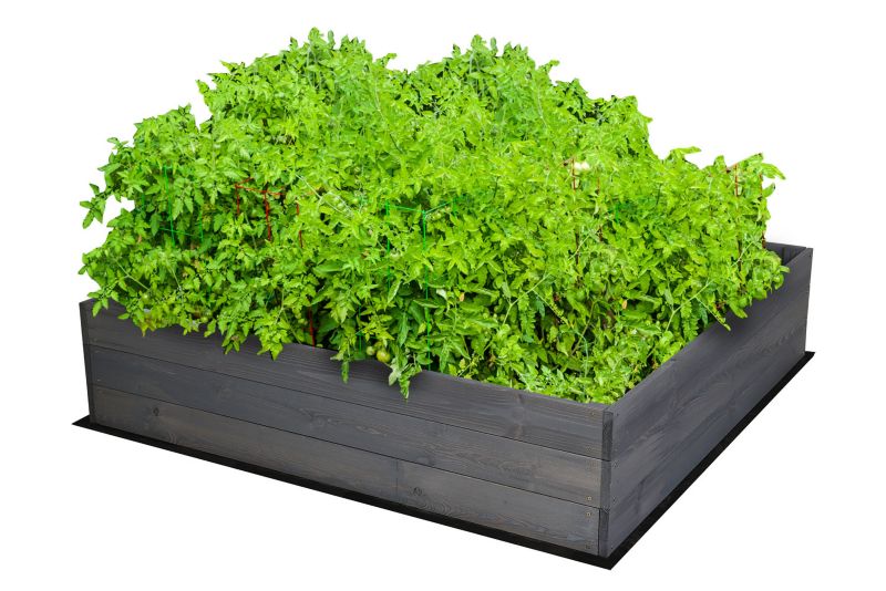 Skrzynia na warzywa MODO24 grządka szara impregnacja 27x120x117 cm 1 szt.