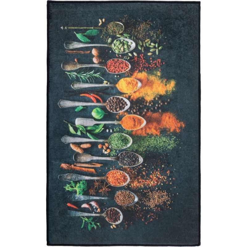 Chodnik do kuchni Bega Przyprawy 50x80 cm e-floor czarny 1 szt