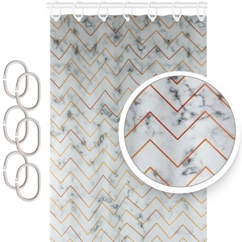 Zasłona prysznicowa Estiva tekstylna 120x200 wzór nova 1 szt.