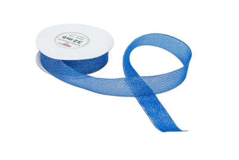 Wstążka brokatowa Neopak 25mm 32m WB7005 niebieska 1 szt.