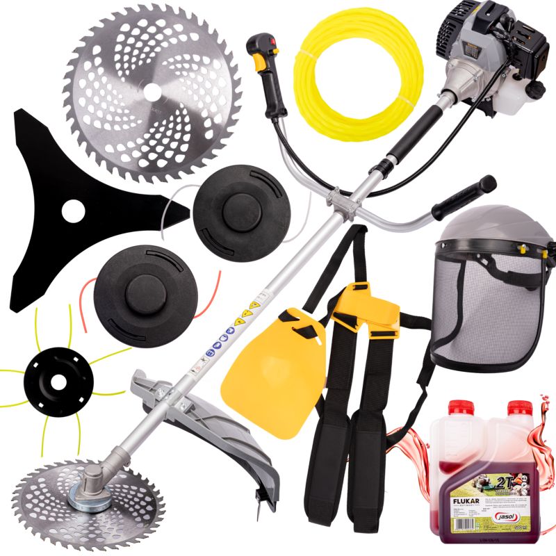 Kosa spalinowa BESTEN BE-2867 52 cm 2,45 KM z żyłką i tarczą zestaw akcesoriów 1 szt.