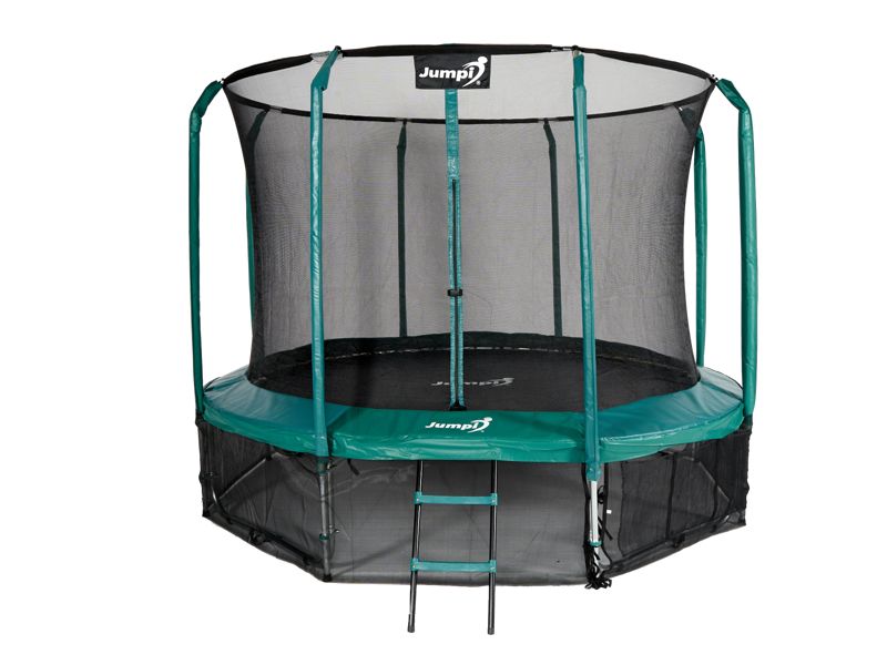 Trampolina Ogrodowa Jumpi 312cm/10FT Maxy Comfort Zielona Z Wewnętrzną Siatką 1 szt