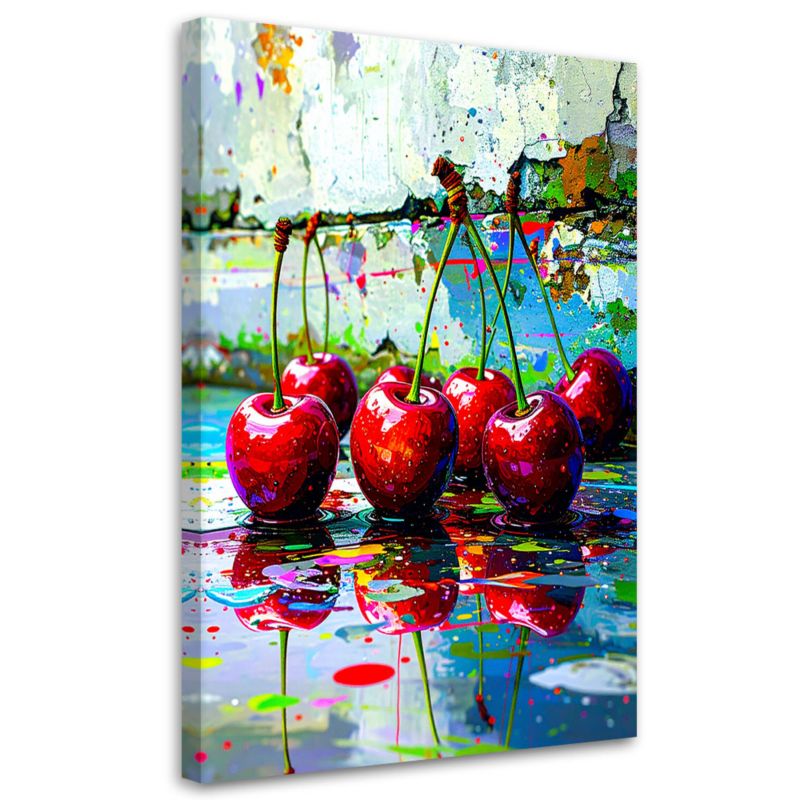 Obraz nowoczesny do kuchni jadalni Feeby Czereśnie Owoce 60x90cm 1szt