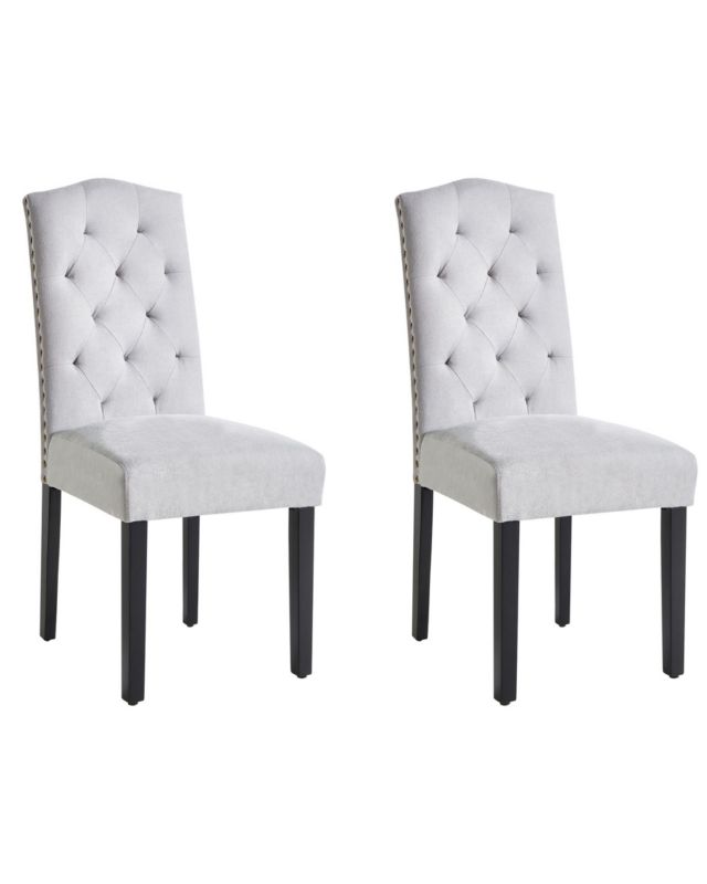 Zestaw 2 krzeseł do jadalni Shirley Szary 1 par.
