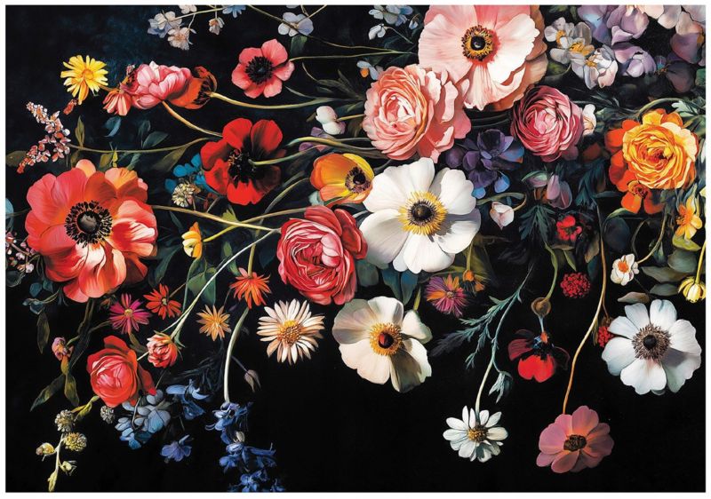 Fototapeta Do Sypialni Kwiaty Polne WALLARENA 350x250 cm Tapeta Do Sypialni Salonu Na Flizelinie 1 szt.