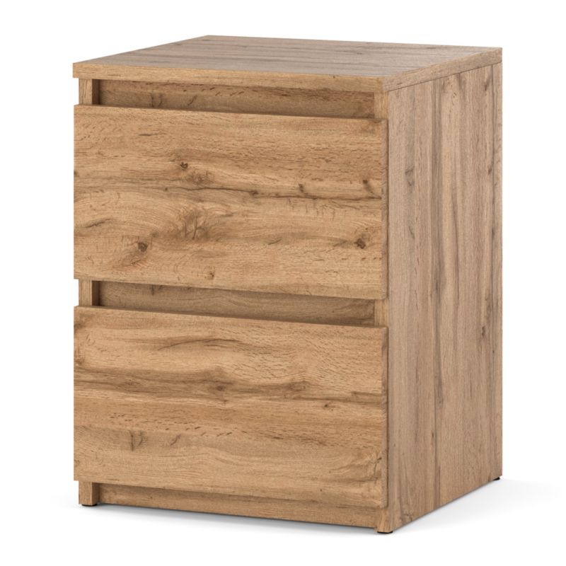 Szafka Nocna Hurtownia-Mebli Szuflady 2 Hugo Max 40cm Dąb Wotan Dąb Wotan 40x40x53.5 cm 1szt.