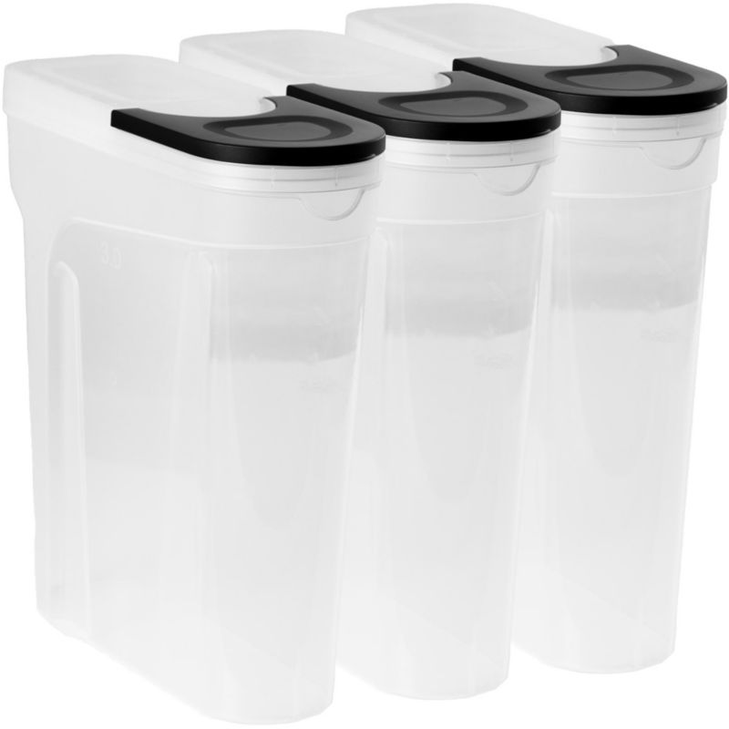 POJEMNIKI EDANTI NA ŻYWNOŚĆ KUCHENNE 4 L DO PRZECHOWYWANIA PRODUKTÓW SYPKICH 3 szt.