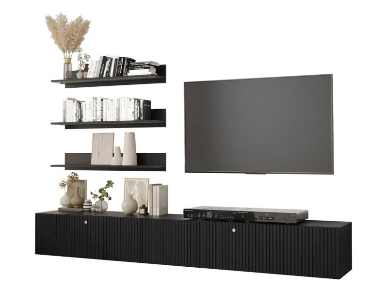 Meblościanka MIRJAN 24 Waldi Slim I 10 czarny 1 kpl.