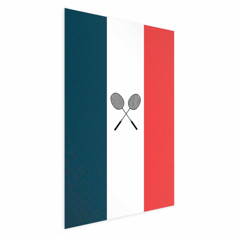 Plakat Artgeist Francja i badminton 29,7x42 cm bez ramy 1 szt
