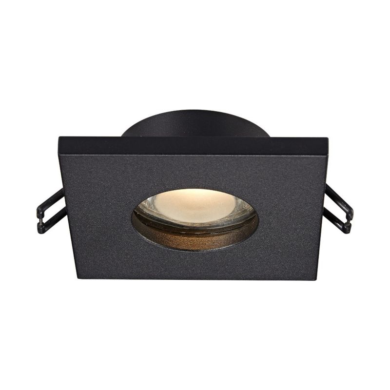 Oprawa sufitowa wpuszczana Zuma Line Chipo Dl łazienkowa czarna 1 x GU10 x 50W IP54 wym: 3 x 8,5 x 8,5 cm kwadratowa - 1 szt.