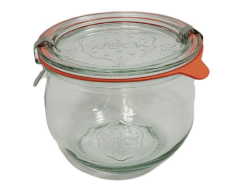 Słoik MODO24 Weck 370 ml fi 80 tulip szklane wieko gumka zapinki 1 kpl.