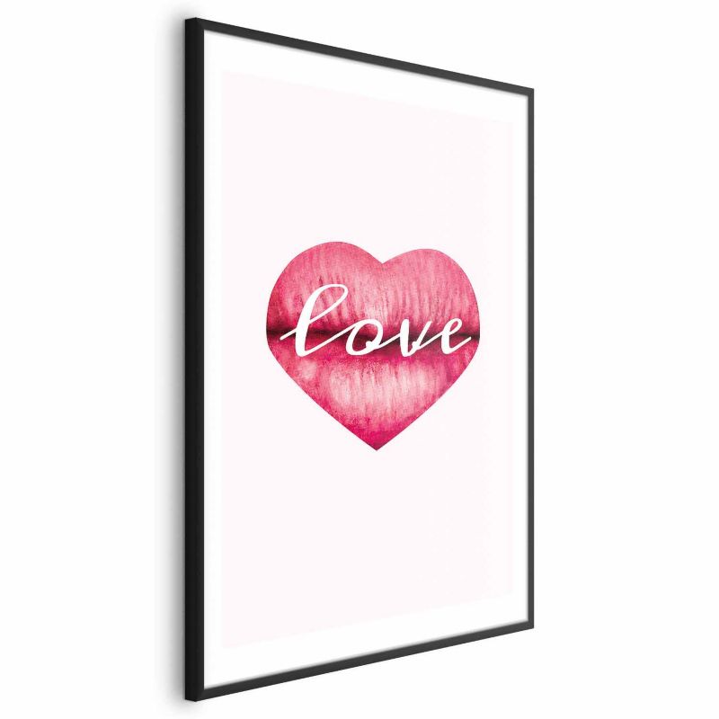 Plakat Artgeist Miłosne usta 40x60 cm z ramą czarną 1 szt