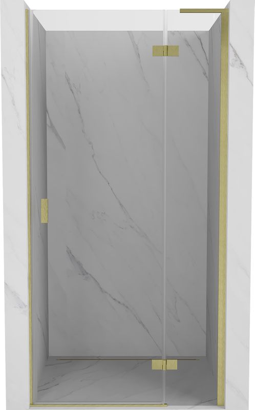 Drzwi prysznicowe Mexen Mist-H L złoty szczotkowany 75x200 prawa 1 szt
