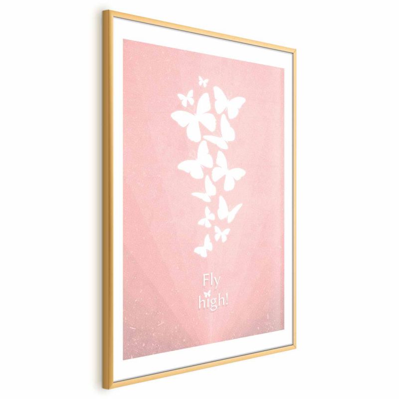 Plakat Artgeist Fly High 21x30 cm z ramą złotą 1 szt
