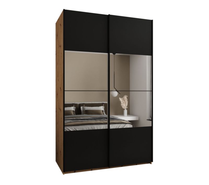 Szafa przesuwna Abiks LUX 4 wysoka szer.160cm artisan/czarny/czarny 1szt.