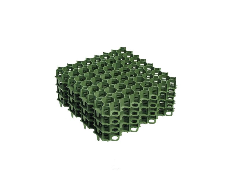 Kratka trawnikowa Stella Green 500x500x50 mm zielona zestaw 4 szt.