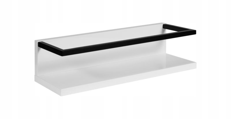 Półka łazienkowa Furnidea 40 cm wisząca lakierowana biały połysk LOV 1 szt.