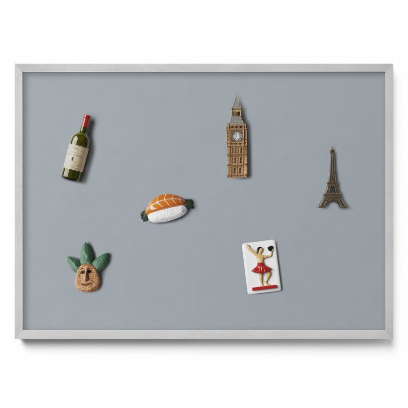 Tablica magnetyczna na ścianę Tulup 70x50 cm Kolor szary w srebrnej ramie 1 szt.