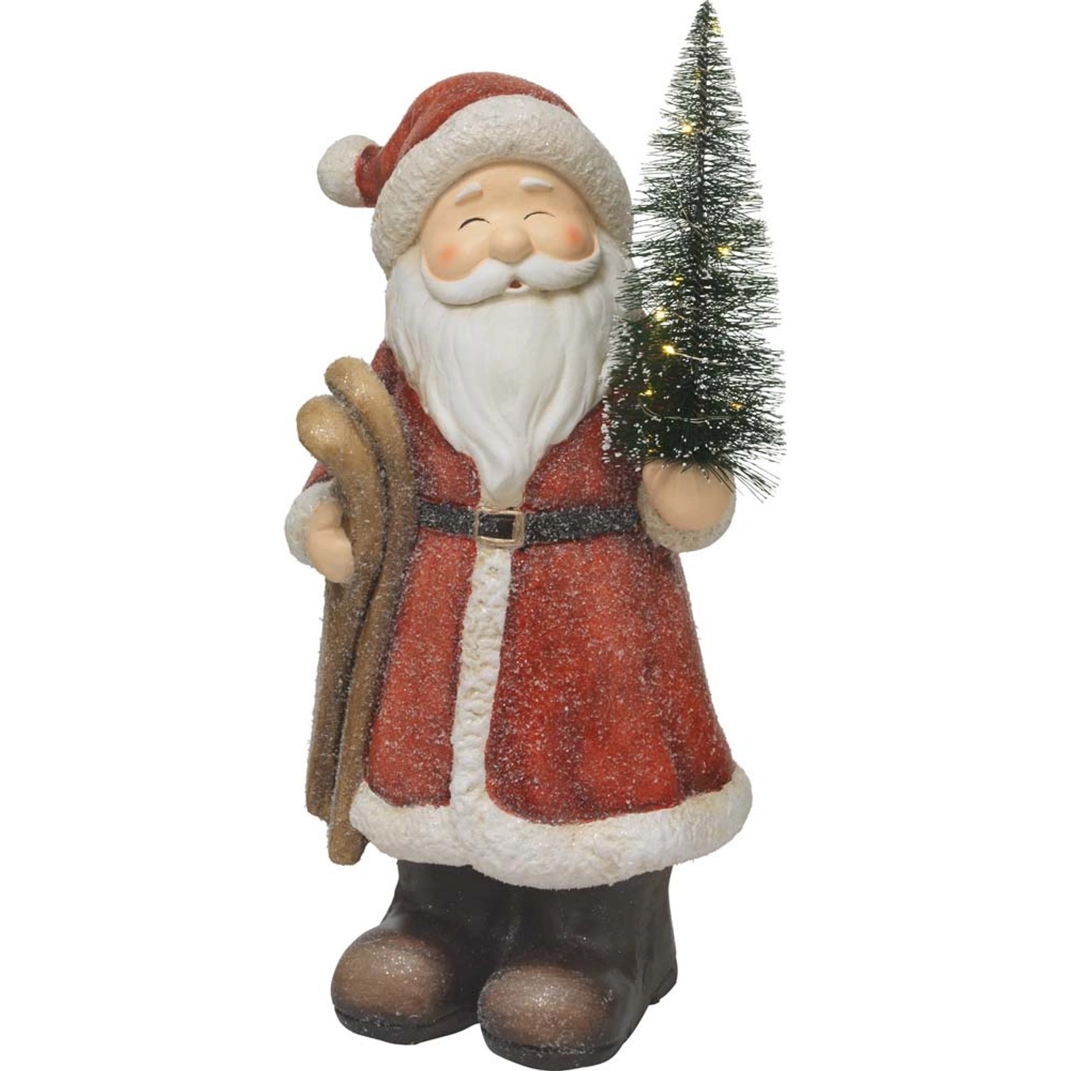 Figurka MIKOŁAJ Z CHOINKĄ - wys. 46 cm