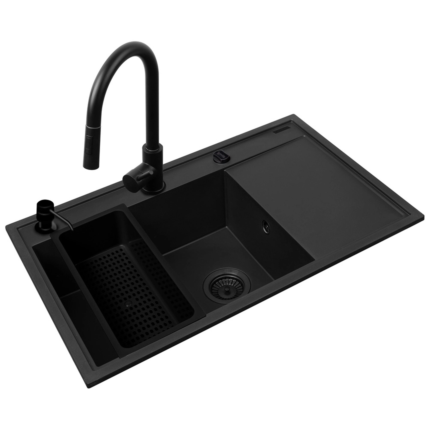 Pyramis Zlewozmywak Paros z baterią lewy 1-kom. volcano 79x50 cm