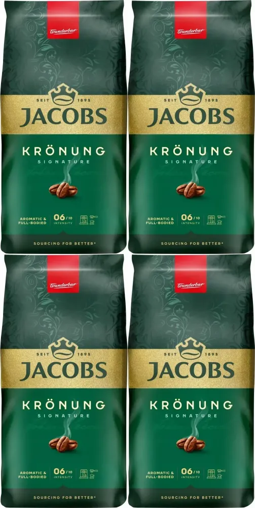4x Kawa ziarnista Jacobs Kronung, 1kg