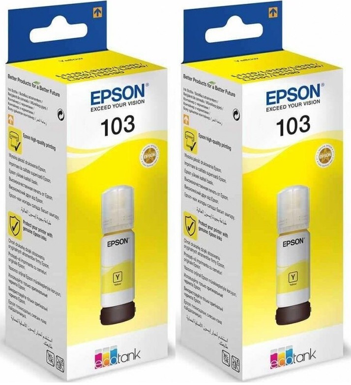 2x Tusz Epson 103 C13T00S44A (T00S44A), 7500 stron, yellow (żółty)