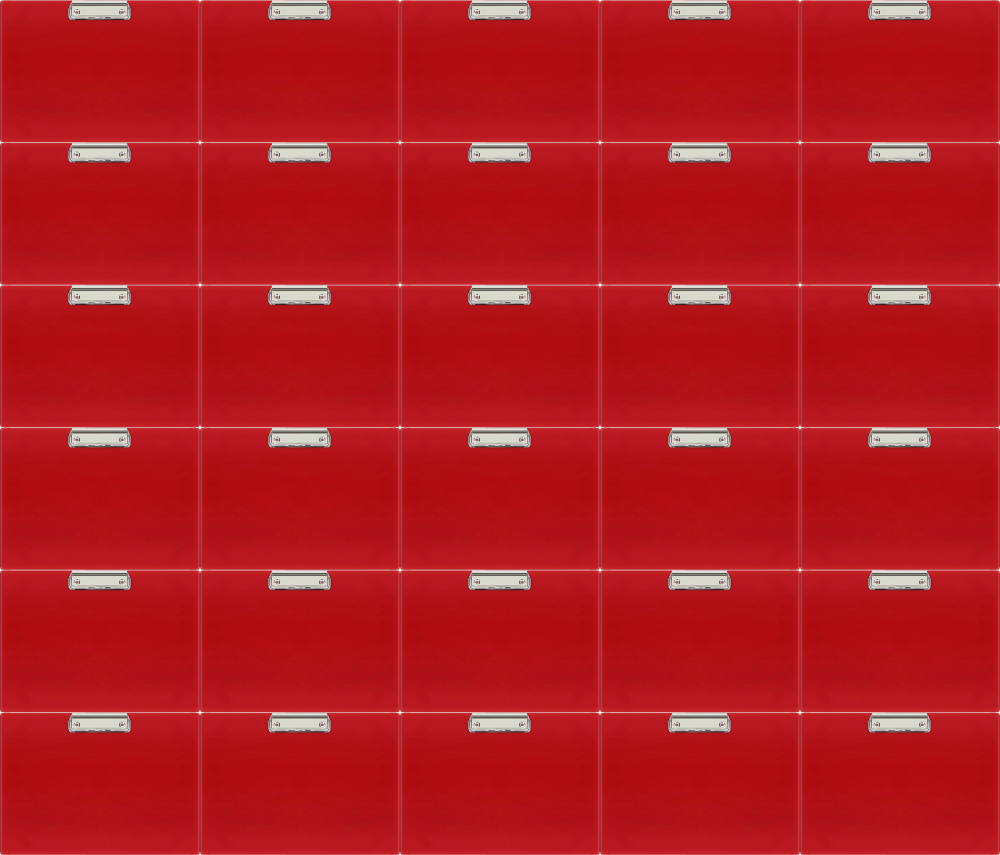 50x Clipboard Biurfol, A4, poziomy (klip po dłuższym boku), czerwony