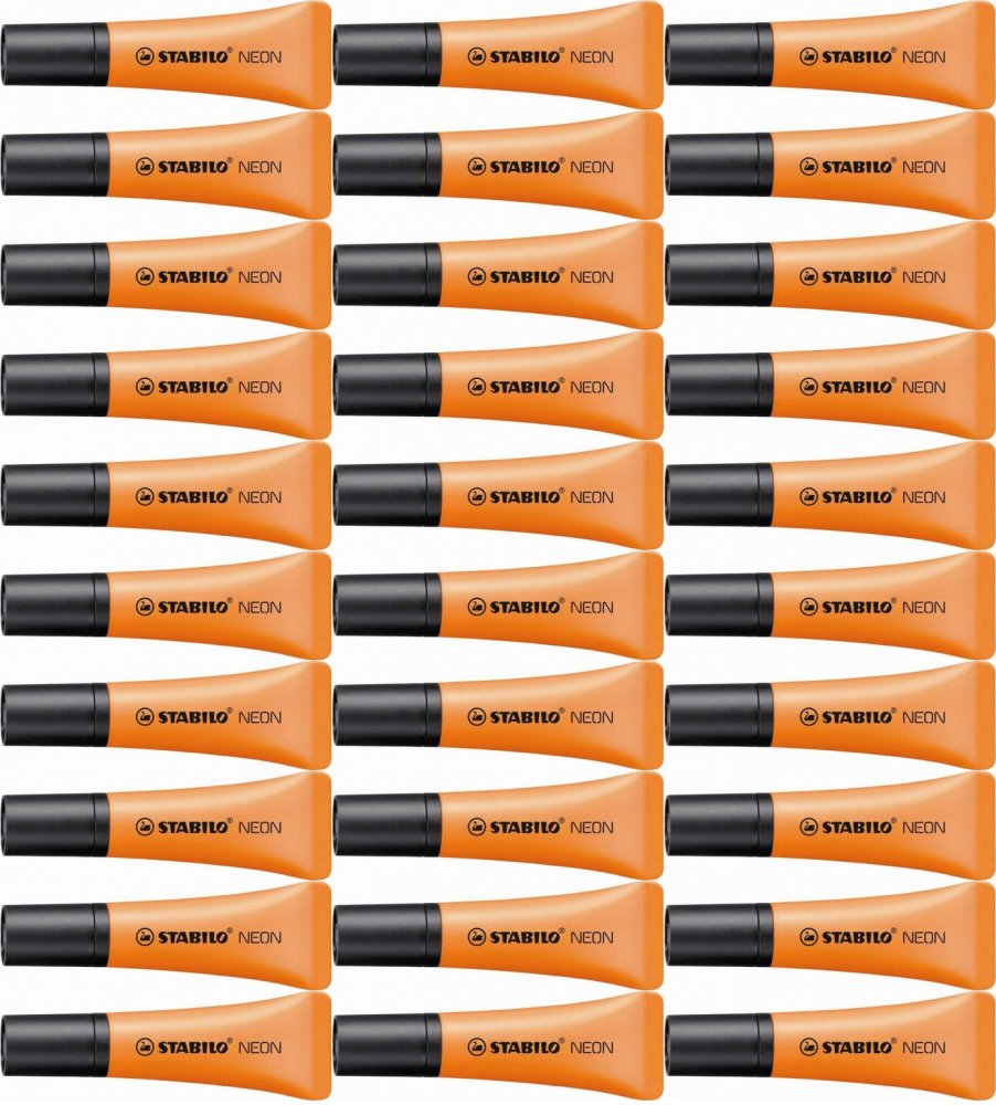 40x Zakreślacz Stabilo Neon 72/54, ścięta, pomarańczowy