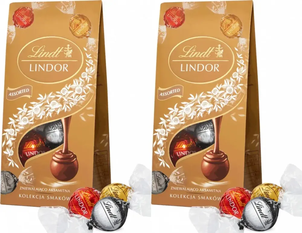 2x Praliny Lindt Lindor Assorted, czekoladowy z nadzieniem, 100g