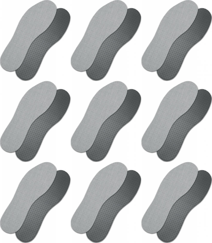 9x Wkładki do butów Reis BRCZ-WKPPO, przeciwpotne, rozmiar 40, szary