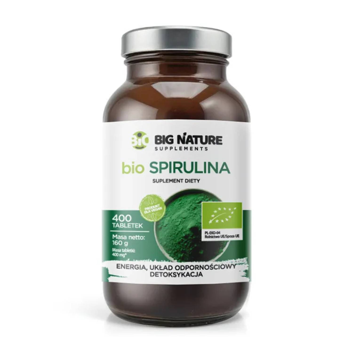 Big nature bio spirulina, 400 tabletek