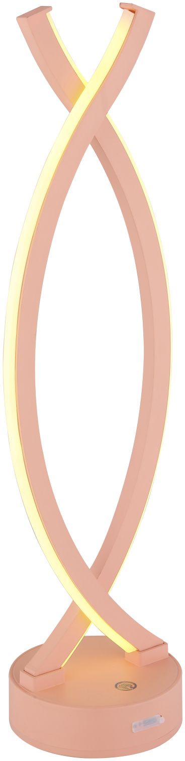 Globo Lighting Hela lampa stołowa 1x1 W biała-koralowa 58457P